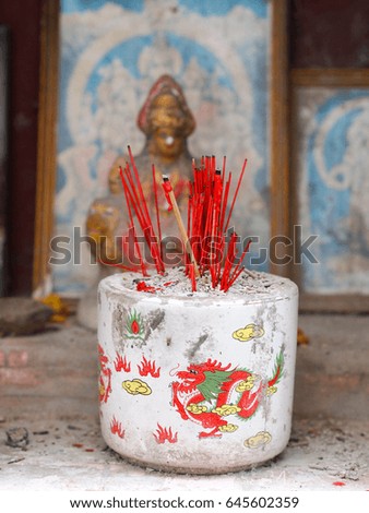 Chinese incense stick pot