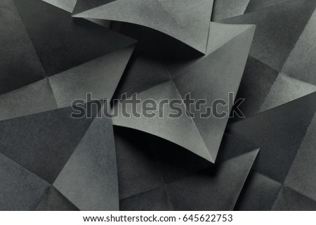 Geometric shapes of gray paper, abstract background