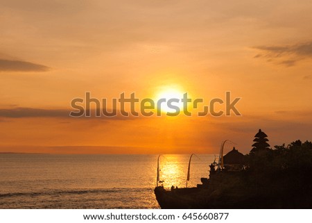 Tanah Lot Temple in Bali Indonesia - nature and architecture background