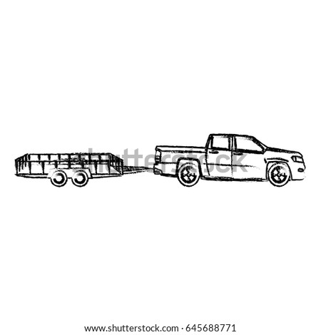 pickup truck trailer cargo shipping image