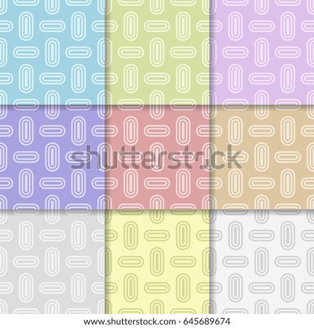 Geometric seamless background. Colored collection