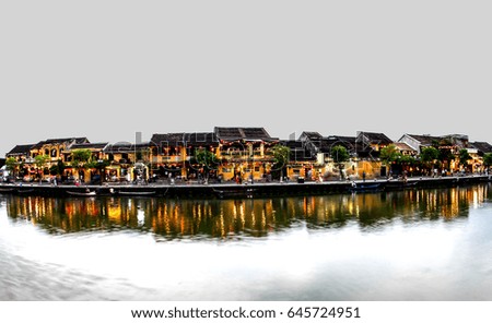 Hoi An old town a beautiful colorful night in vietnam