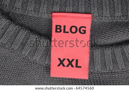xxl internet web blog concept with fashion label