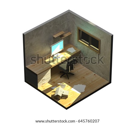 3D small office