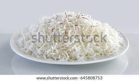 Aromatic Long Grain Super Kernel Basmati Rice Royalty-Free Stock Photo #645808753