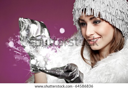 Magic winter woman