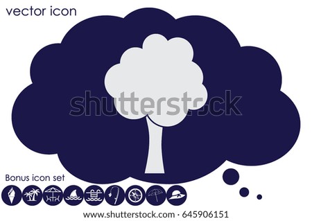 Tree icon vector illustration eps10. Isolated badge for website or app - stock infographics.