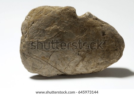 Mineral stones in studio with withe background