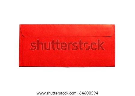red envelope  on white background