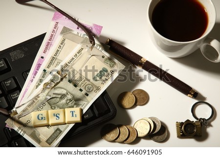 GST, Goods and service Tax  Royalty-Free Stock Photo #646091905