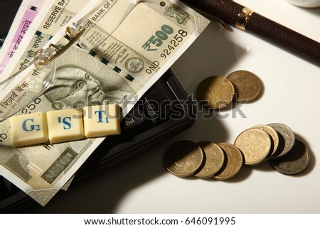 GST, Goods and service Tax  Royalty-Free Stock Photo #646091995
