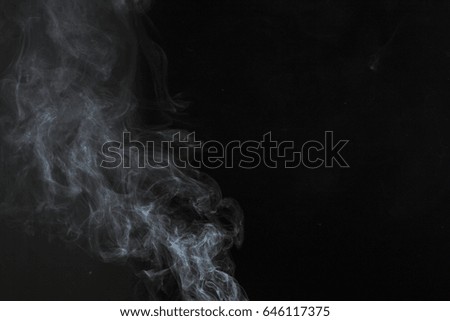 Smoke isolated on black background,White smoke isolated