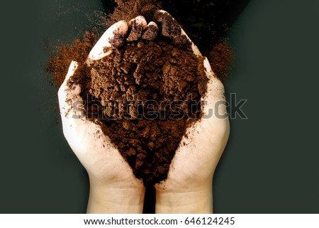 Coffee background / Instant coffee is dried into soluble powder or freeze-dried into granules that can be quickly dissolved in hot water.
