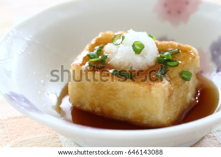 Agedashi tofu - Japanese cuisine,Deep fried tofu with soup stock