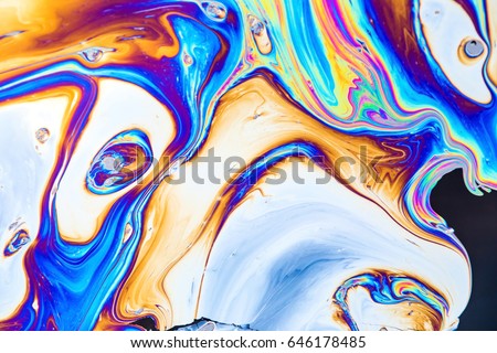 Abstract colorful oil on water background Royalty-Free Stock Photo #646178485