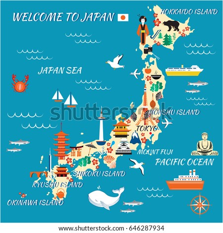 ITSUKUSHIMA-MAP Stock Vector Images - Avopix.com