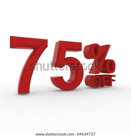 3d High resolution image percent off isolated on white