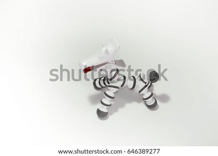 zebra dolls are examples.on white background