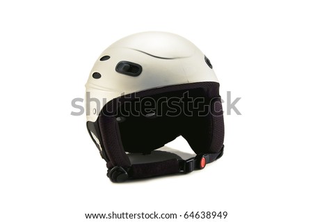ski helmet isolated on white