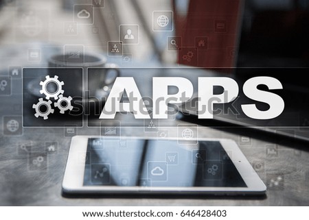 Apps development concept. Business and internet technology.