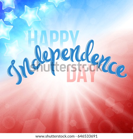 Happy Independence Day of America. Vector illustration.