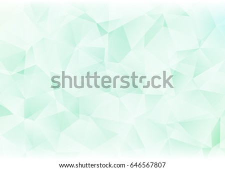 Light Green vector polygon abstract background. Geometric illustration in Origami style with gradient.  The template can be used as a background for cell phones.