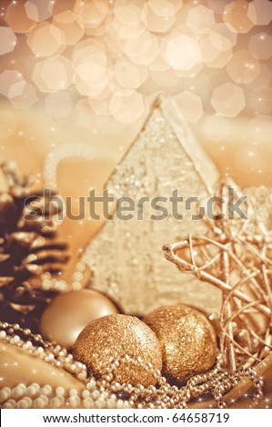 decorative gold christmas ornament