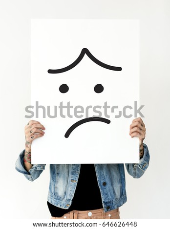 Illustration of boredom face on banner