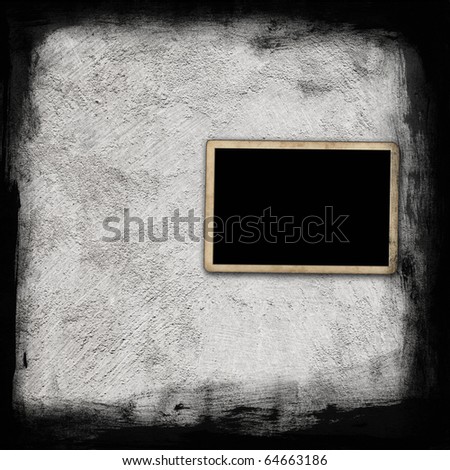 Blank photo frames on wall