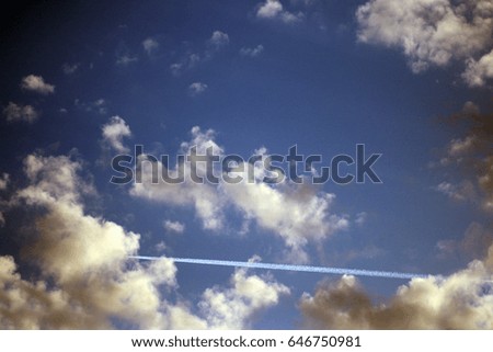 Beautiful clouds on a summer sunny sky 