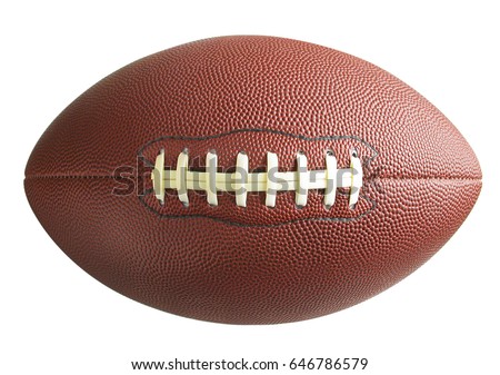 American football isolated top view Royalty-Free Stock Photo #646786579