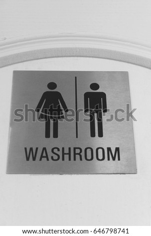 Public bathroom sign