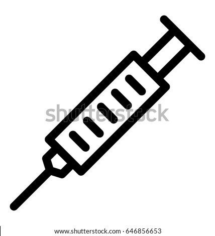 Injection Vector Icon Royalty-Free Stock Photo #646856653
