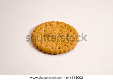 Digestive biscuits on white background