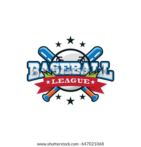 Baseball emblem sport logo