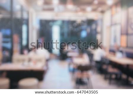 blurred image abstract coffee shop background