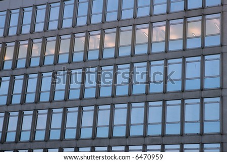 windows of a business building