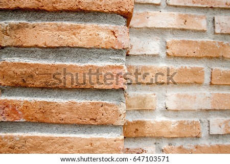 Brick wall orange