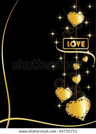 abstract romantic love background, vector illustration