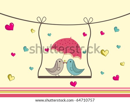 abstract romantic love background, vector illustration