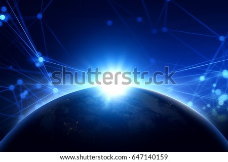 satellite signal, hologram ai ui technology global social network world, earth with net web glow graphic around, innovation of data system communication link, Elements of this image furnished by NASA