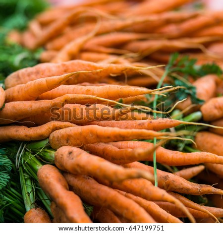 Carrots on a farmers market
