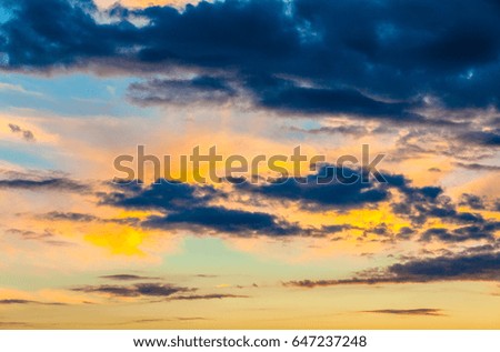 Colorful clouds scenery.