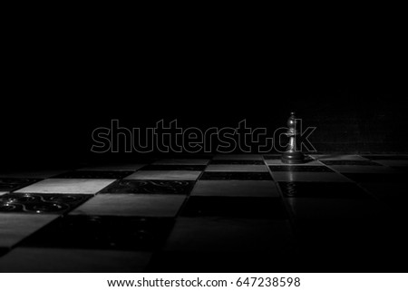 Chess photographed on a chess board Royalty-Free Stock Photo #647238598