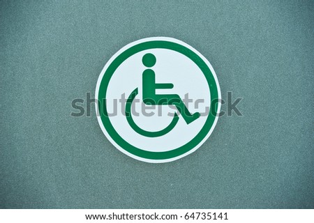 Sign of public toilets WC restroom for handicapped