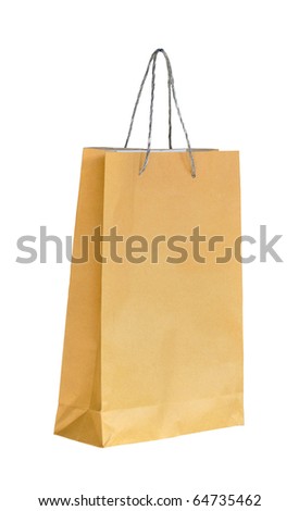 Shopping paper bag made from recycle paper