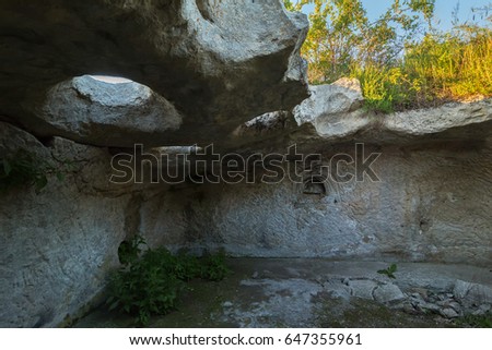 Cave city Bakla in the Bakhchysarai Raion, Crimea.