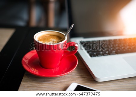 latte with laptop

