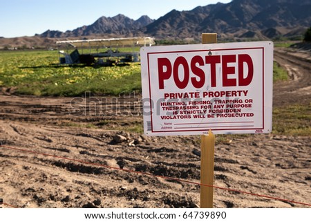 Private Property Farm Sign
