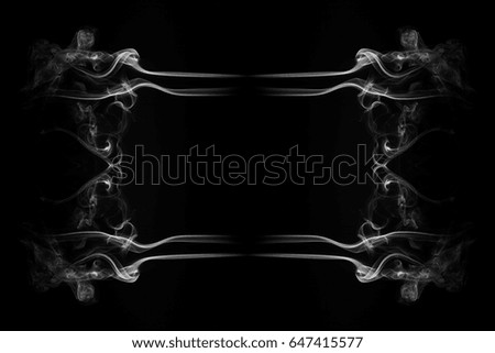 frame of smoke, movement of smoke on black background, smoke background, abstract smoke on black background, wedding frame invitation